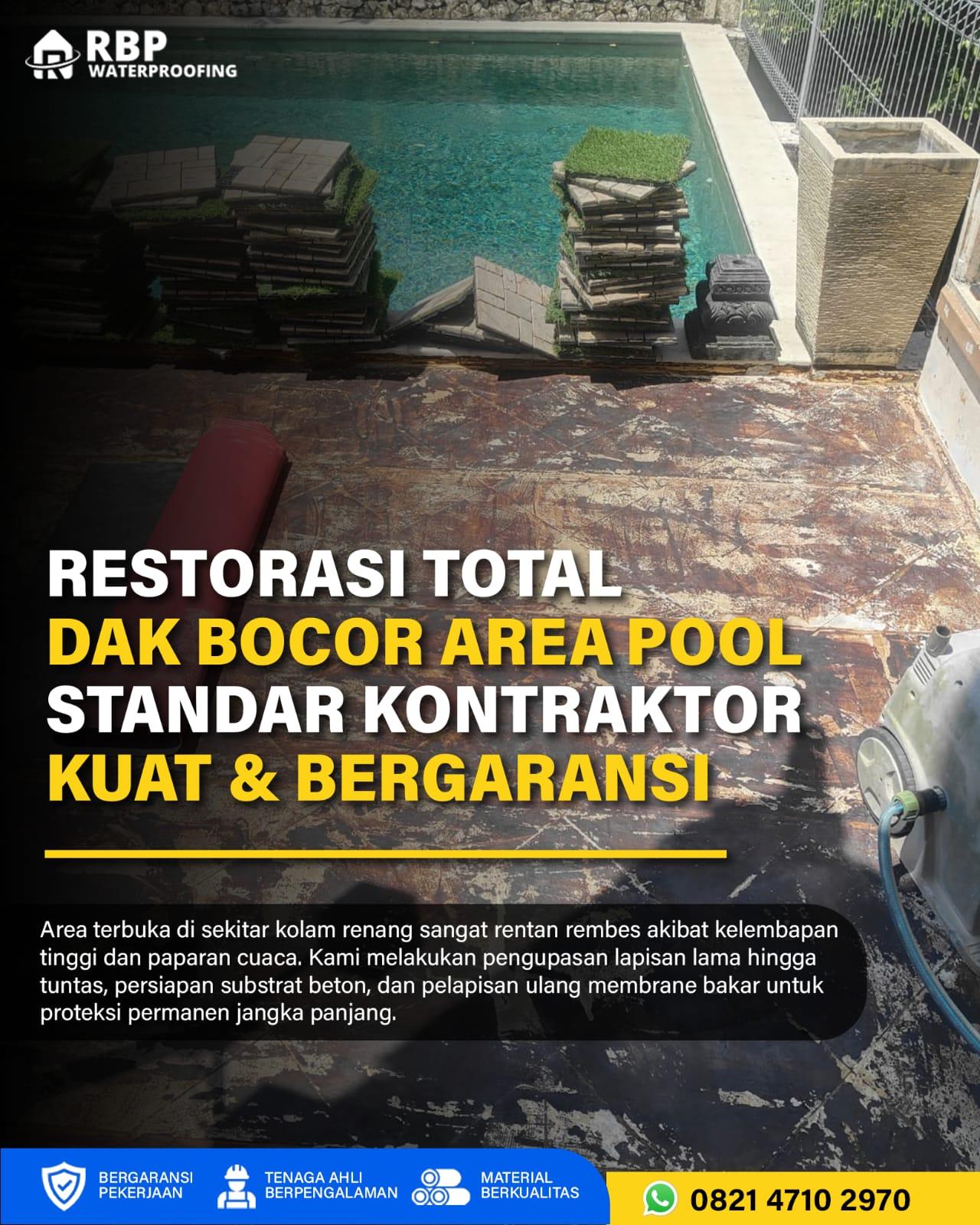 Waterproofing Membran bakar di Nusa Penida